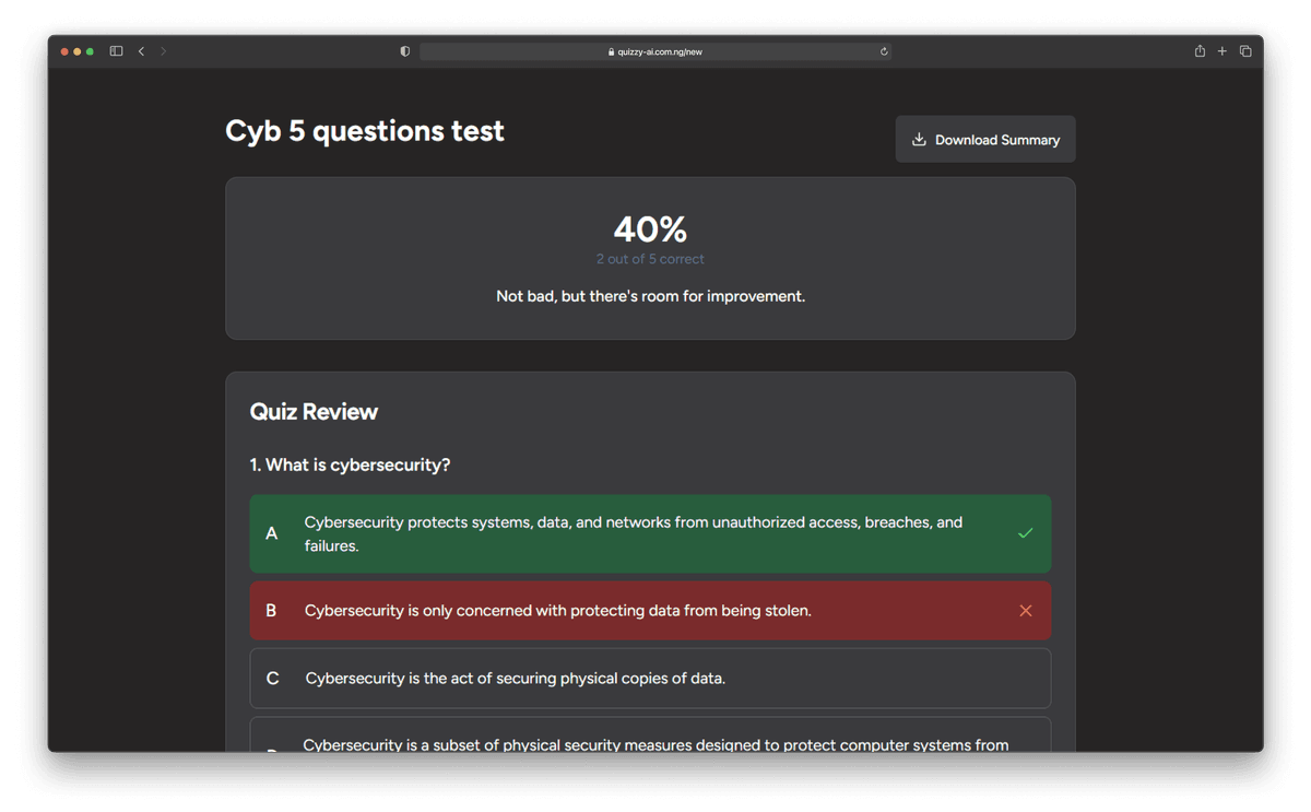 View Quizzes